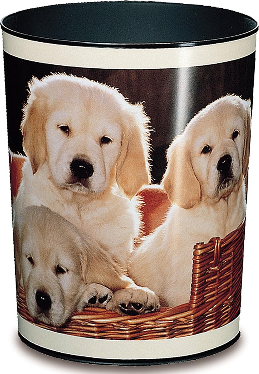 Prullenbak 13 liter prullenbak, perfect voor de kinderkamer, rond, stevig plastic