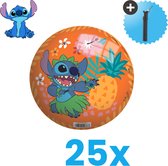 Disney Stitch Lichtgewicht Speelgoed Bal - Kinderbal - 23 cm - Volumebundel 25 stuks - Inclusief Balpomp