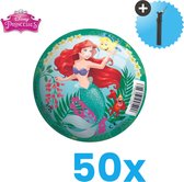 Disney Princess Lichtgewicht Speelgoed Bal - Kinderbal - 23 cm - Volumebundel 50 stuks - Inclusief Balpomp