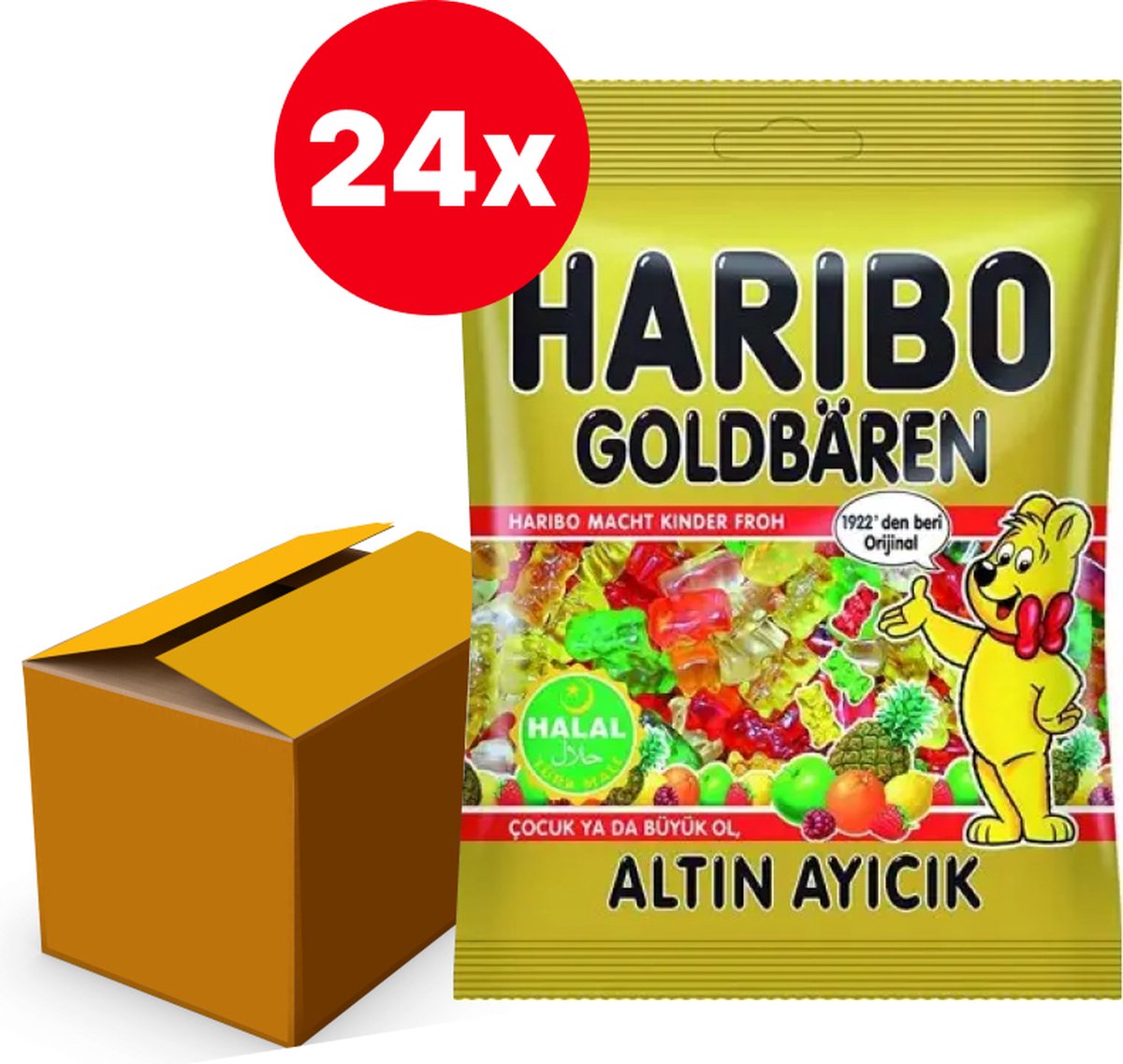 Haribo Goudberen - Halal - 30x100gram Voordeeldoos