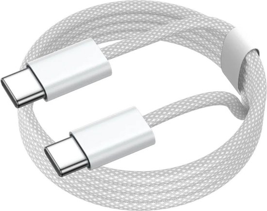AMP Flow® USB C naar USB C kabel - 1 Meter - Gevlochten - 60W