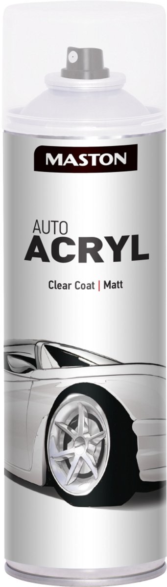 Maston Auto Acryl Spray - Mat - Blanke lak - autolak - 500 ml - spuitbus verf