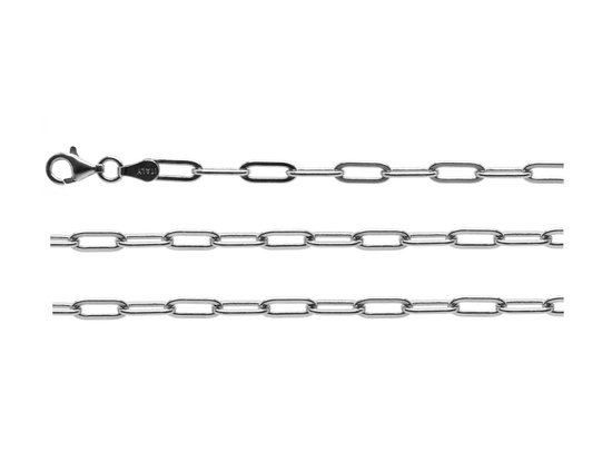 Zilveren Paperclipschakel Ketting - Paperclip ketting - Zilver Dames Ketting Paperclip - Zilver 925 - Amona Jewelry