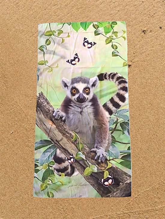 Ringstaart Maki Strandlaken 90*180cm Ringtailed Lemur