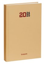 Agenda Brepols 2024-2025 - COLLEGE - Aperçu quotidien - Beige - 11,5 x 16,9 cm