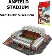 3D Puzzel van Anfield Stadion - Wereldberoemde Voetbalstadion Model - Ideale Cadeau voor Voetbalfans en Verzamelaars