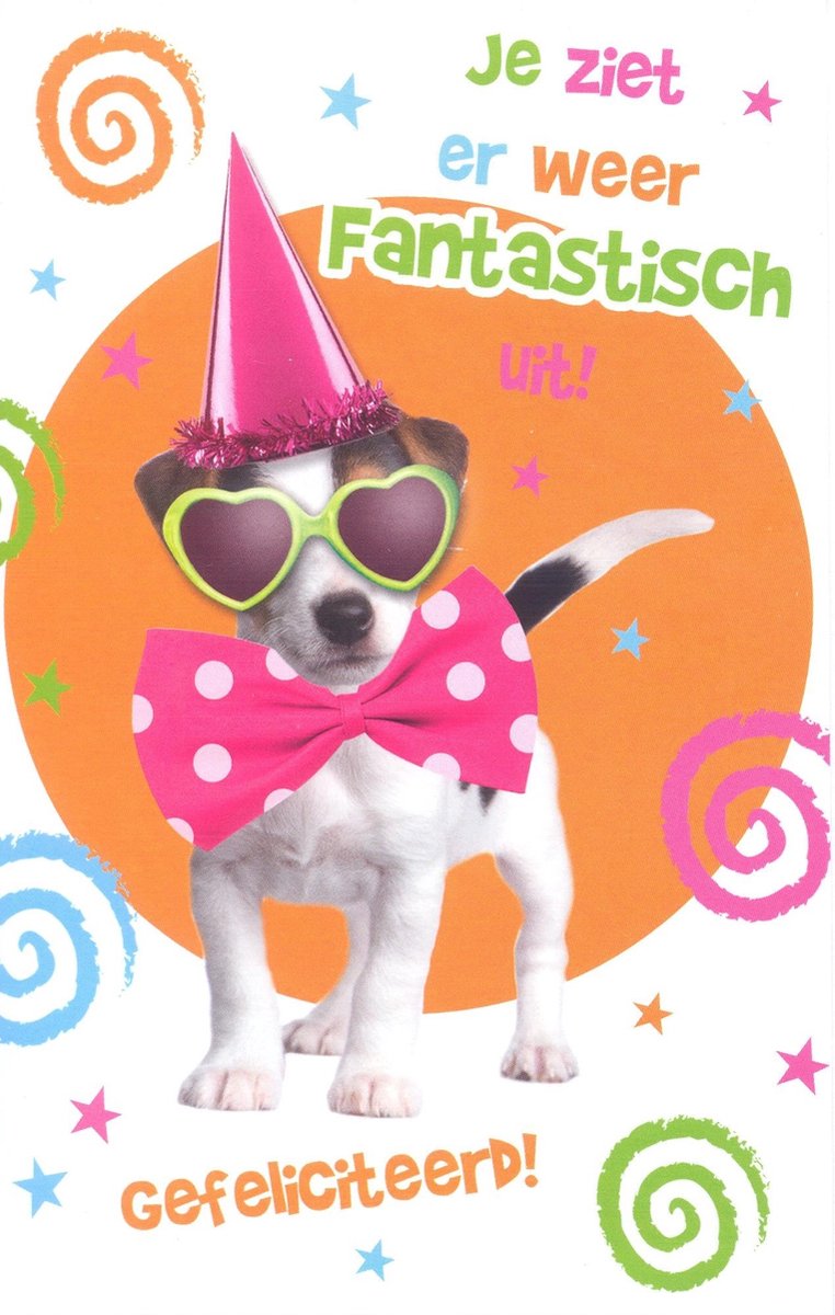 Wenskaart Je ziet er weer Fantastich uit! Gefeliciteerd - D15039 - Gratis verzonden