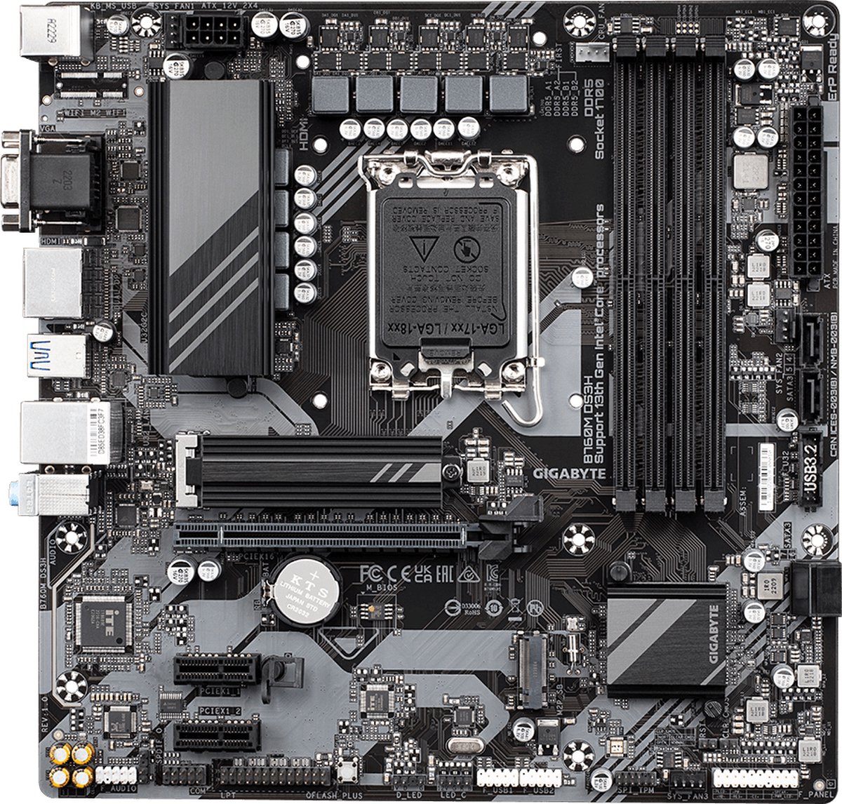 Gigabyte B760M Ds3H Moederbord Intel B760 Express Lga 1700 Micro Atx - afbeelding 5