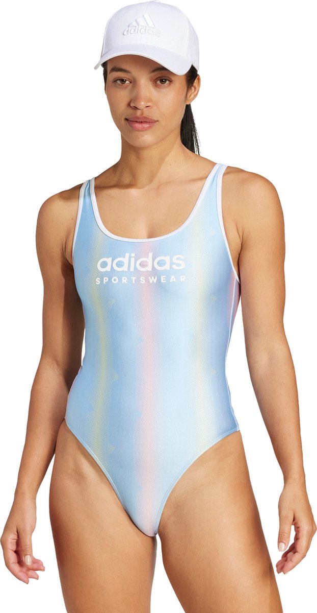 adidas Sportswear Tiro U-Back Badpak Dames Blauw