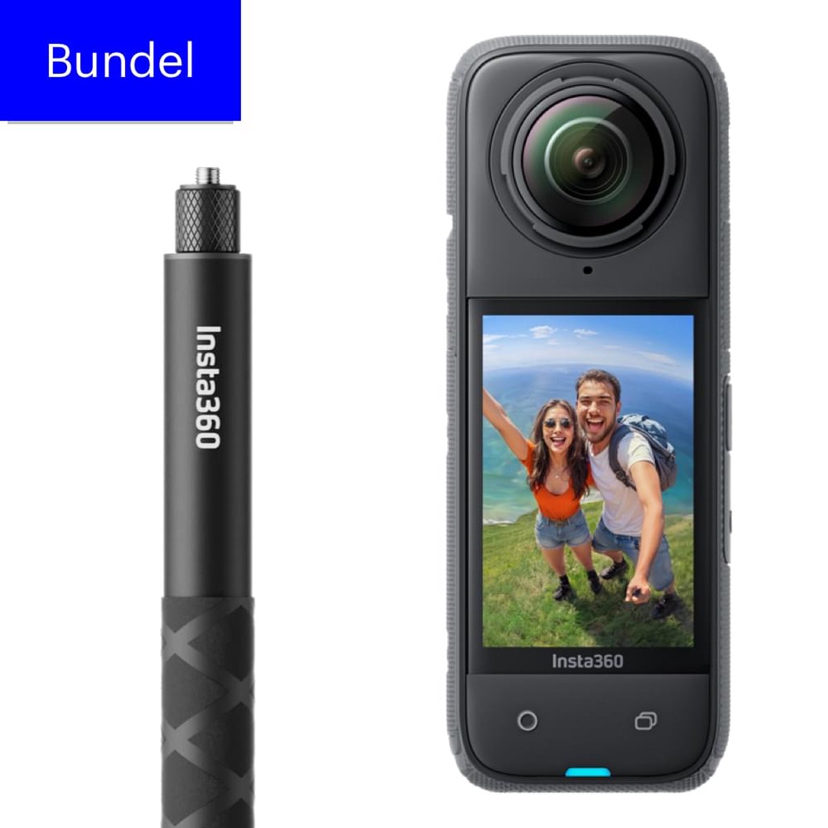 Insta360 X4 Vlog Bundel - 8K Panorama Actioncam met Invisible Selfie Stick