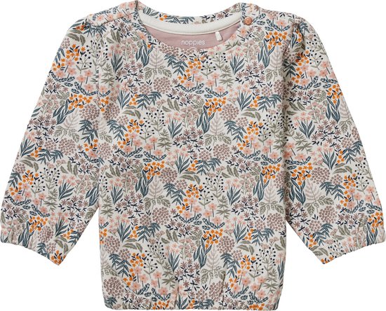 Noppies Girls sweater Vlora long sleeve allover print Meisjes Trui - Fawn - Maat 62