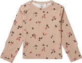 Noppies Unisex tee Thorsby long sleeve allover print Unisex T-shirt - Light Taupe - Maat 80