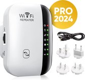 PROKING WiFi Versterker - Stopcontact - Inclusief internetkabel - Repeater - 300Mbps - Draadloos - Wit