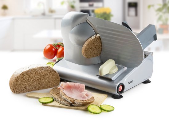 DOMO DO521S Snijmachine – Gekarteld RVS Mes Ø 19 cm – Allessnijder - 150W