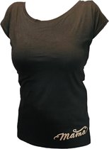 Schitterende Moederdag T-shirt met 'Mama' in Gouden Glitters: Laat Haar Stralen! Maat M
