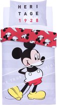 Mickey Mouse Disney - Grijs en rood beddengoed 135x200