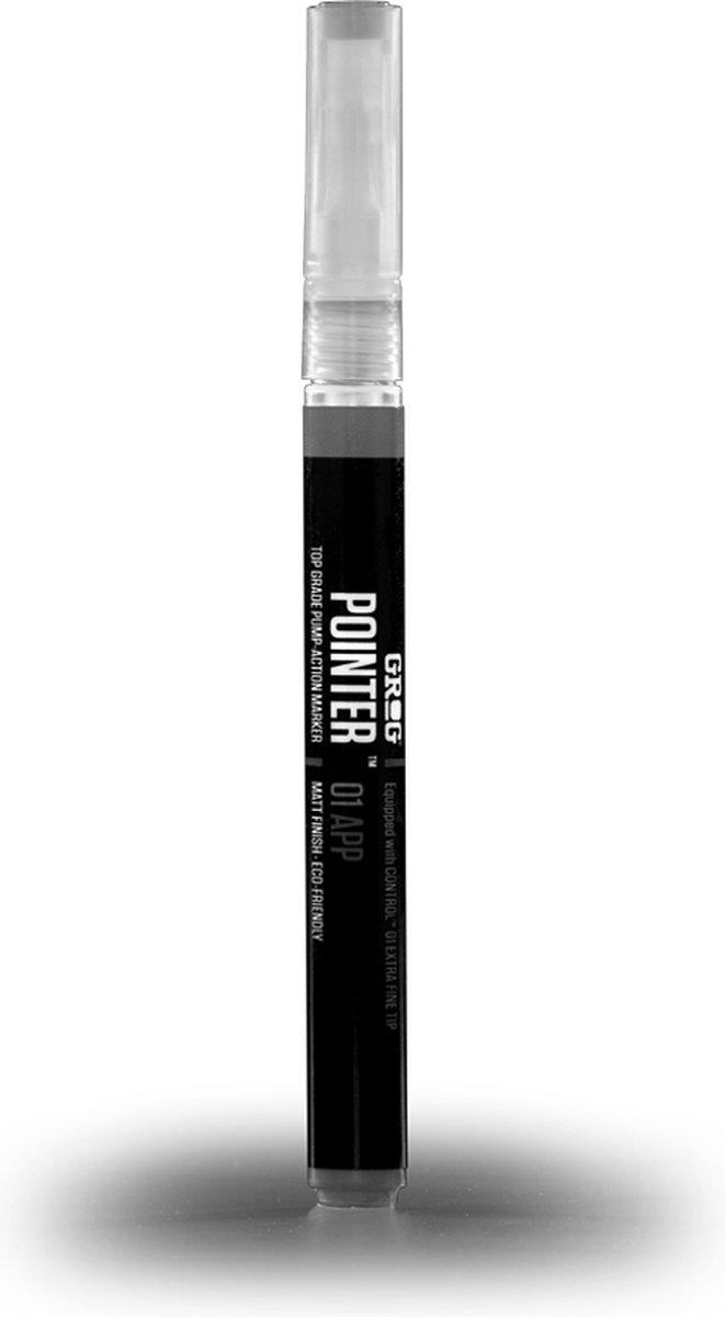 Grog Pointer 01 APP - Verfstift - Acrylverf op waterbasis - Extra fijne punt van 1mm - Carrara Grey