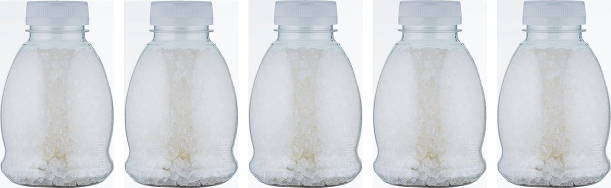 Goedkoopste Claudius Badzout - 375 gram - Fles met transparant deksel - No scent, No colour (Geurloos) - set van 5 stuks