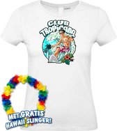 Dames t-shirt Surfing Time | Toppers in Concert 2024 | Club Tropicana | Hawaii Shirt | Ibiza Kleding | Wit Dames | maat L