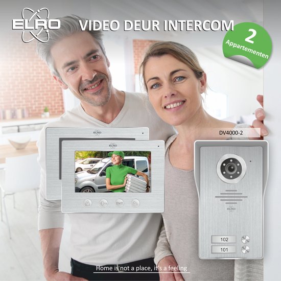 ELRO DV4000-2 Video Deur Intercom – 2 Appartementen - 1080P Full HD Camera met nachtzicht – 4-draads kabel – 16 Beltonen — afbeelding 2