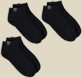 PAIRM - De sneakersok die niet kwijt raakt - Sneakersokken Dames en Heren - Zwart - 43-46 - 3 paar - Naadloos - Voor Dames en Heren - Enkelsokken - PAIR 'M - Click-able socks