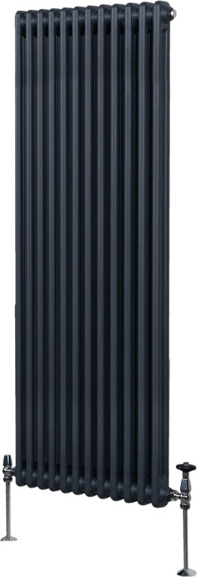 Traditionele 2 Kolom Verticaal Radiator - 1800 x 562mm - Grijs | bol