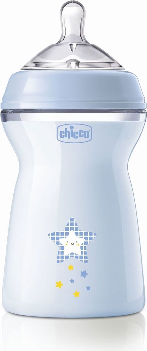 Goedkoopste Chicco NaturalFeeling Fast Flow Fles Blauw 330ml 6m