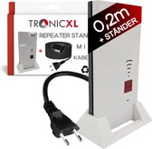 TronicXL repeater standaard met kabelverlenging 0,2m geschikt voor Fritz Repeater 2400 1160 1750e AVM Fritz! – WLAN Houder - stand (0,2 m Kabel + standaard)