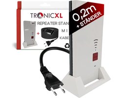 TronicXL repeater standaard met kabelverlenging 0,2m geschikt voor Fritz Repeater 2400 1160 1750e AVM Fritz! – WLAN Houder - stand (0,2 m Kabel + standaard)