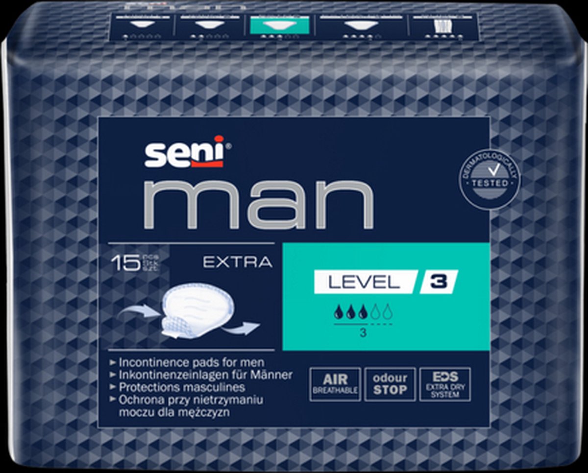 Goedkoopste Seni Man Extra Level 3 - 32 paquets de 15 protections