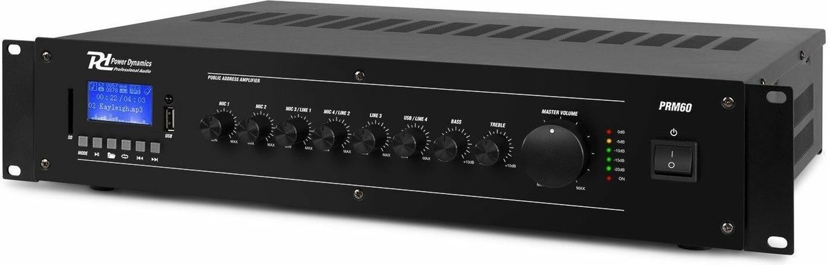 Geluidsinstallatie met Bluetooth, 4x zwarte inbouw speaker en 100v versterker van Power Dynamics thumbnail 8