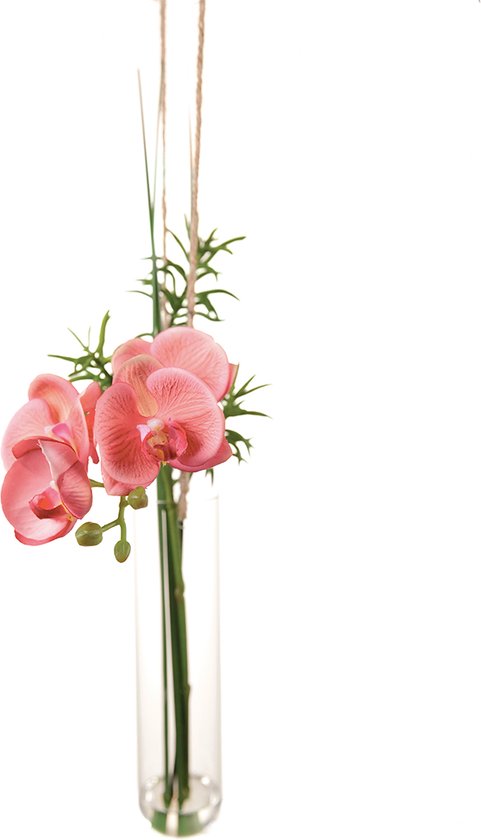 Roze kunstmatige hangorchidee H43