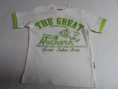 T shirt - Korte mouw - Jongens - Wit , groen - Tekst - 2 jaar 92