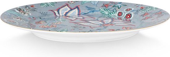 Pip Studio Flower Festival Sous-Assiette - Services de table - Plat de service - Groot Assiette - Blauw - 32 cm