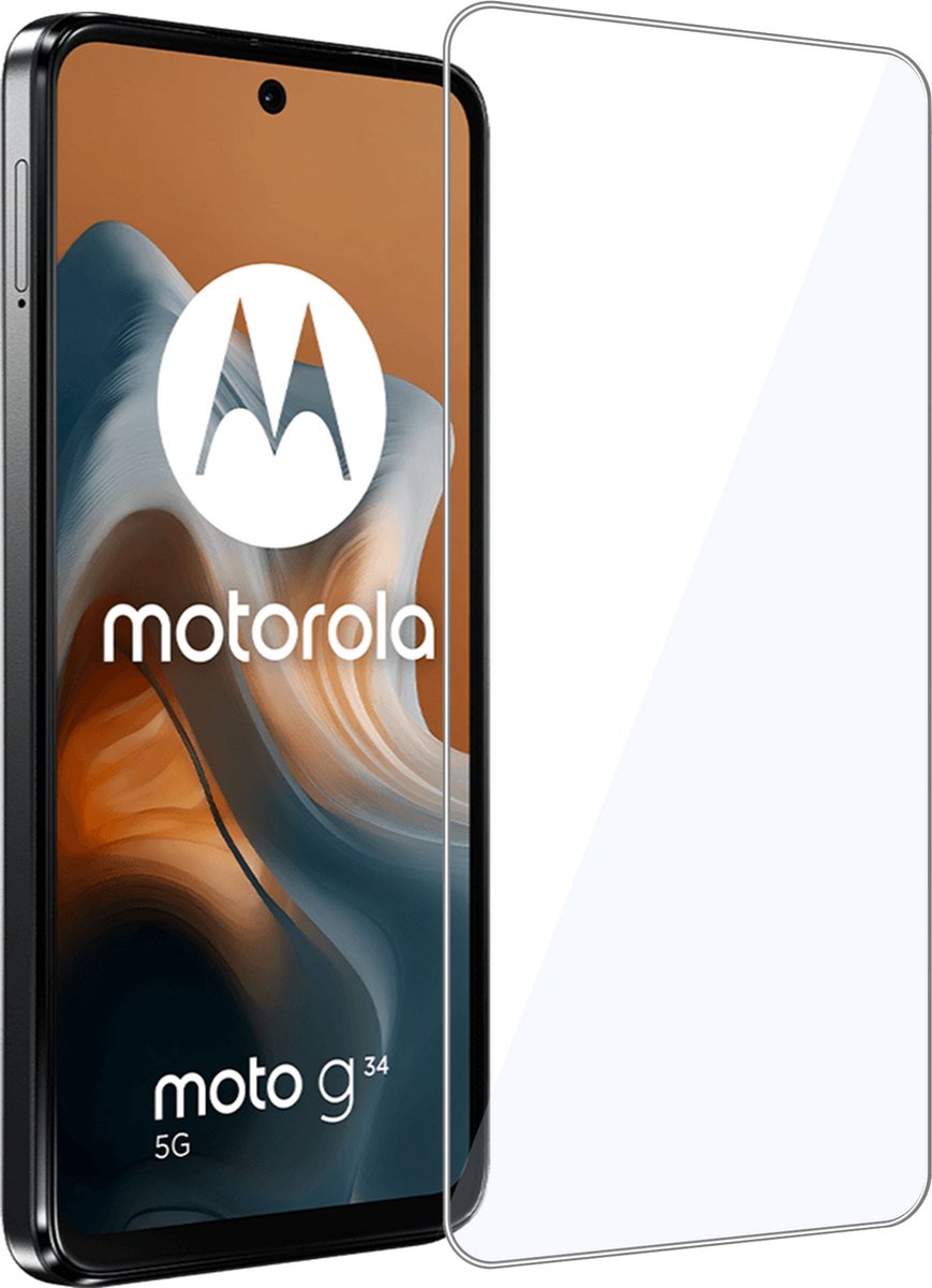 Geschikt voor Motorola Moto G34 - Screenprotector - Beschermglas - GuardCover