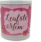 Mok - moederdag - frysk - roze - leafste mem - fries moederdag cadeautje - mem - thee mok - koffie mok