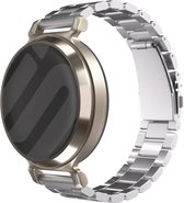 Strap-it Stalen schakel bandje 14mm - Zilver metalen smartwatch bandje geschikt voor de Garmin Lily 2 (niet de eerste versie)