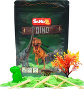 Sand mania - Kinetisch zand - Dino thema - 500 gram- Groen kinetisch zand - Dinosaurus speelgoed - Magic sand - Magisch zand - Speelzand - Sensorisch speelgoed – Montessori