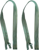 BamBella® - Rits - 70 cm - Deelbaar - 1 stuk - Army Groen - Dik Stevig kleermaker bloktanden deelbare naaien
