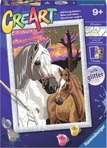 Ravensburger CreArt Sunset Horses - Schilderen op nummer voor kinderen