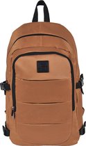 Paso school & business rugzak - 26 liter - 50x32x16 cm - 15 inch laptopvak – oranje/bruin