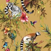 DUTCH-WALLCOVERINGS-Behang-Lemur-oker