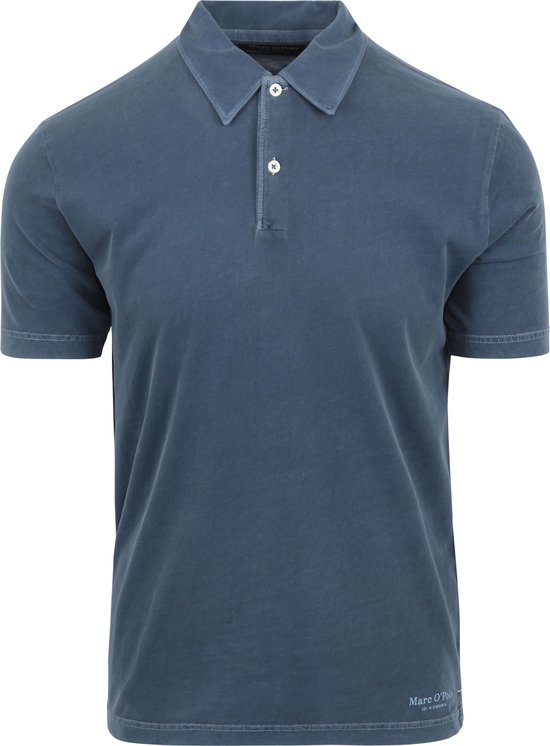 Marc O'Polo - Poloshirt Terry Cloth Blauw - Modern-fit - Heren Poloshirt Maat L