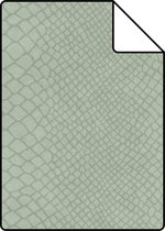 Proefstaal Origin Wallcoverings behang slangenprint saliegroen - 347768 - 26,5 x 21 cm