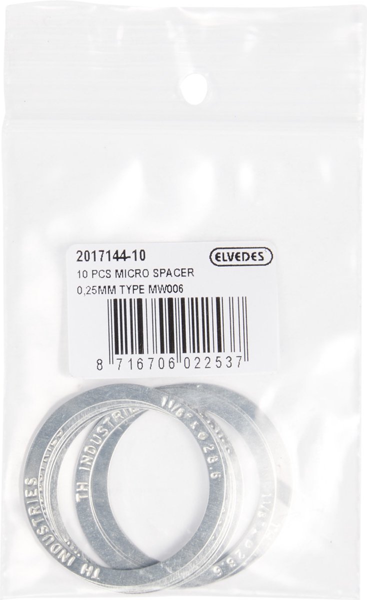 Elvedes micro spacer MW006 1-1/8" 0,25mm(10st) 2017144-10