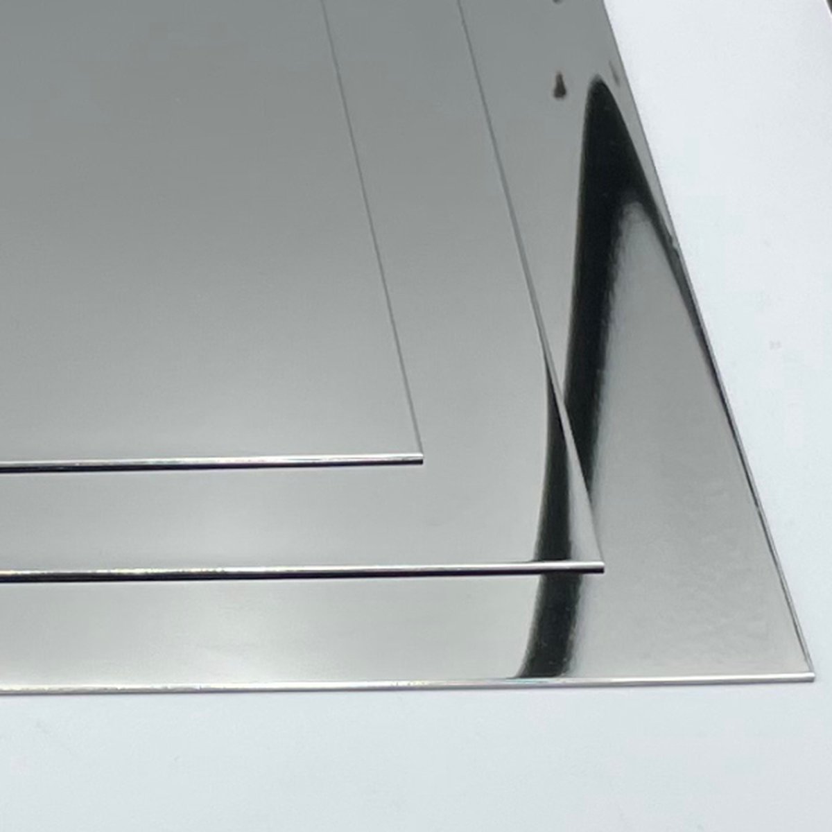 RVS 304 Mirror 8 vlakke plaat - 1mm, 500x500mm