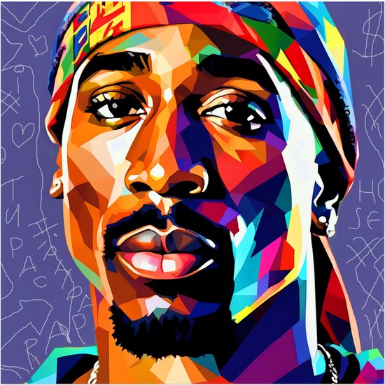 tupac shakur poster | tupac shakur rap hiphop posters | 50 x 50 cm | pop art streetart | WALWALLS.STORE