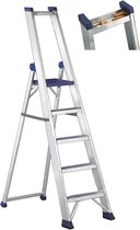 Delmer +Pro-trap 6 treden 1,39 m 7,4 kg - Arbo NEN gekeurd – Professionele kwaliteit – monteurs – bouw – hovenier