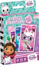 Shuffle Gabby's Dollhouse 4 en 1 Jeux de cartes (Quatuor, mémo, snap, jeu d'action)