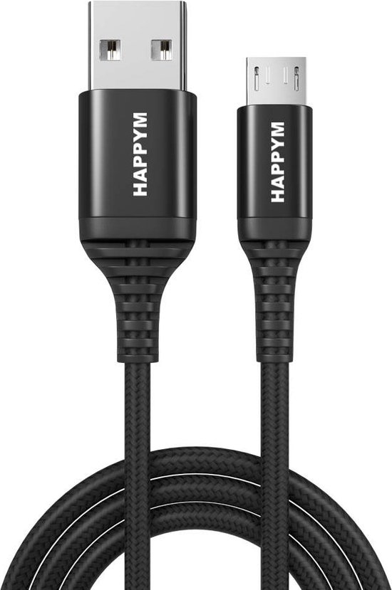 Micro USB Kabel 1 Meter – Nylon Gevlochten – Opladen & Data
